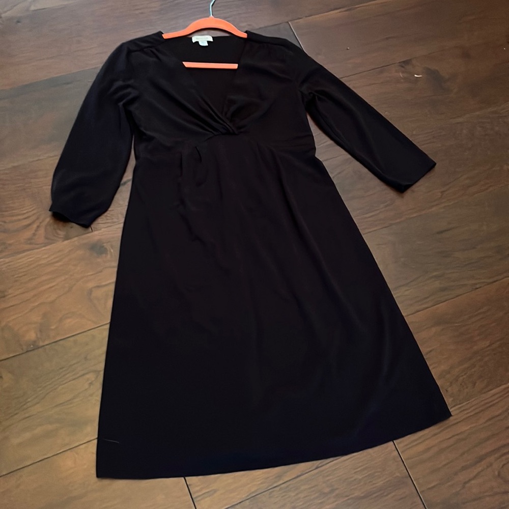 Garnet Hill dark grey v-neck dress